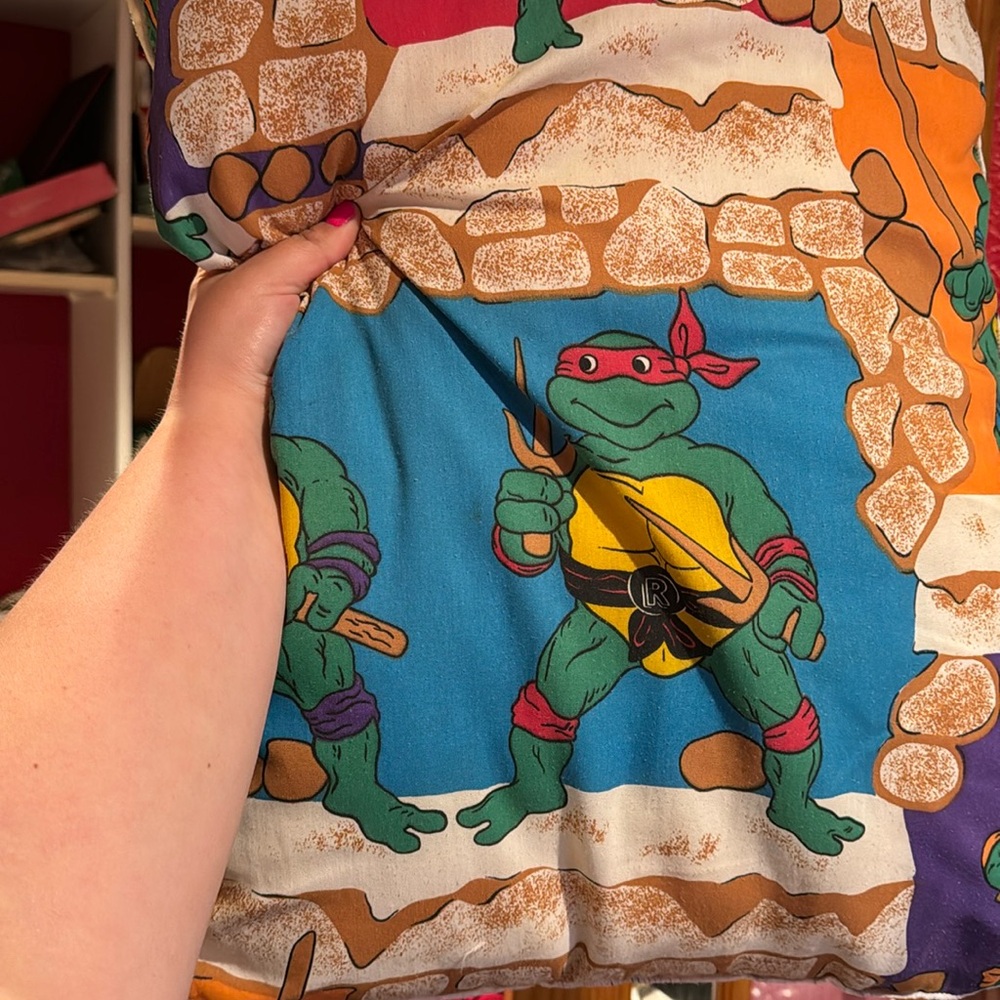 Vintage ninja turtle pillow